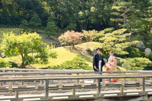 三景園和装前撮りプラン | 広島フォトウェディング